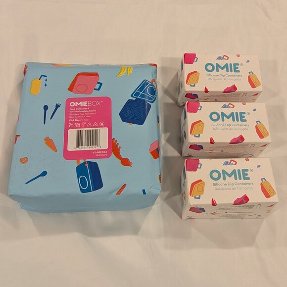 NWT OmieDip Leakproof Containers Silicone (SET of 2, Yellow & Red) - Picture 13 of 13